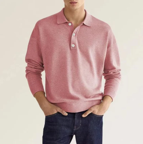 Langarm Poloshirt Herren