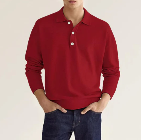 Langarm Poloshirt Herren
