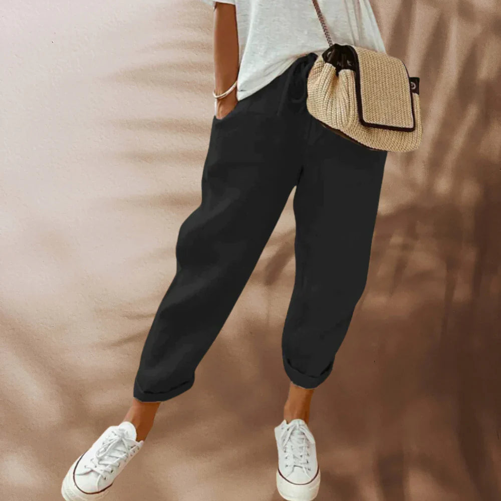 Lässige und Stilvolle Leinenhose Damen