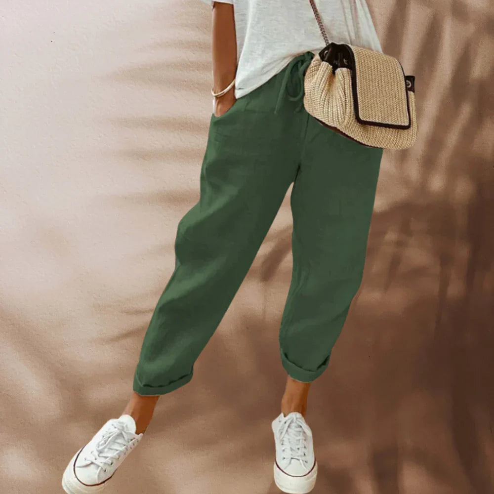 Lässige und Stilvolle Leinenhose Damen