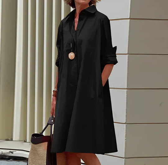 Modernes Hemdblusenkleid Sommerlicher Chic