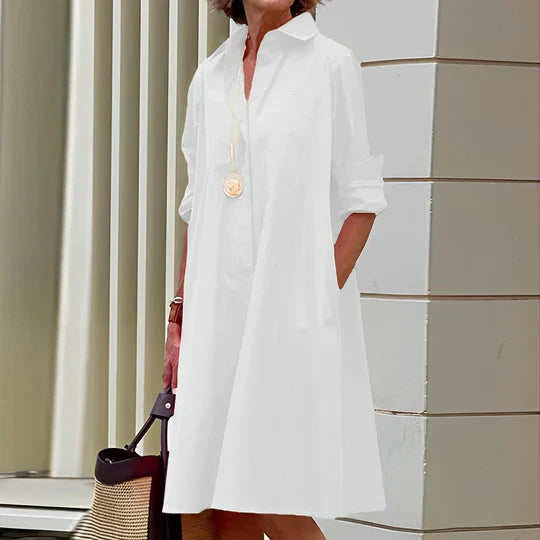 Modernes Hemdblusenkleid Sommerlicher Chic