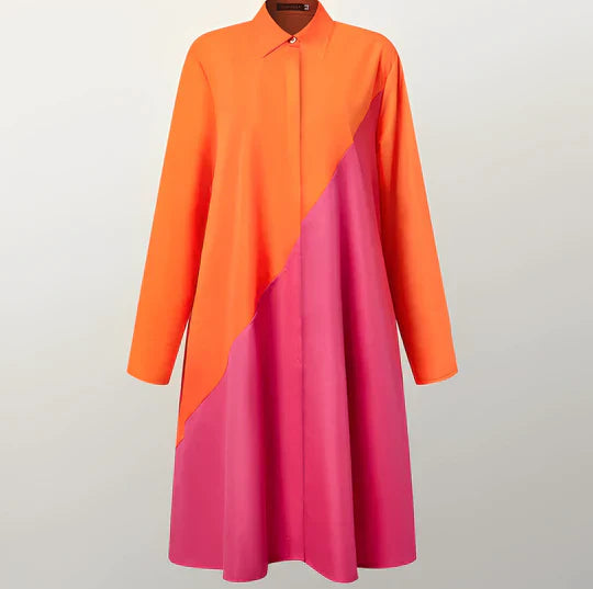 Modernes Hemdblusenkleid Sommerlicher Chic