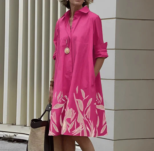 Modernes Hemdblusenkleid Sommerlicher Chic