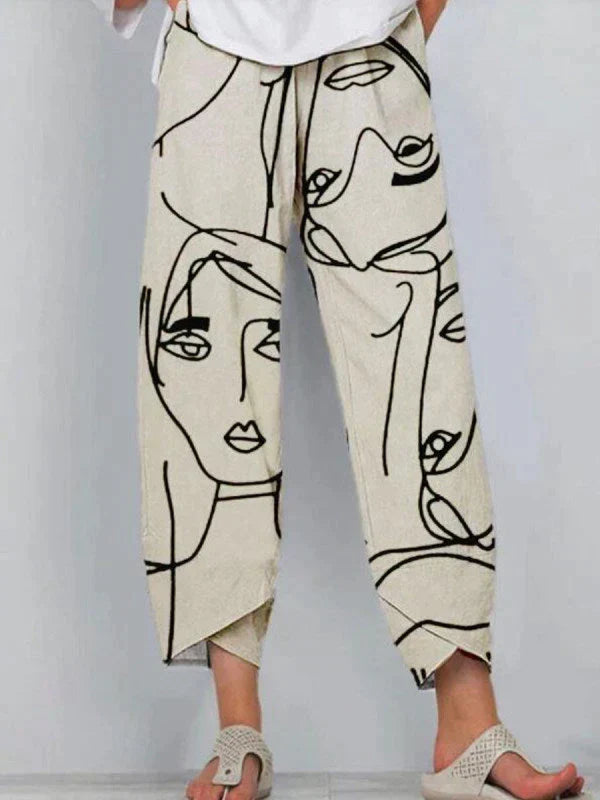 Modische Leinenhose für Damen
