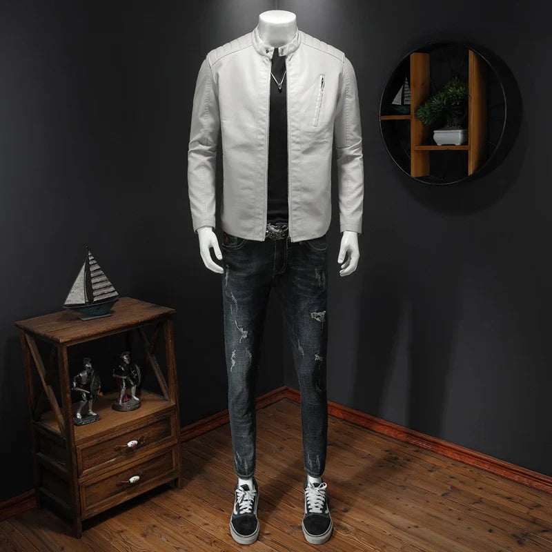 Herrenjacke – Minimalistisches Design, Reißverschluss