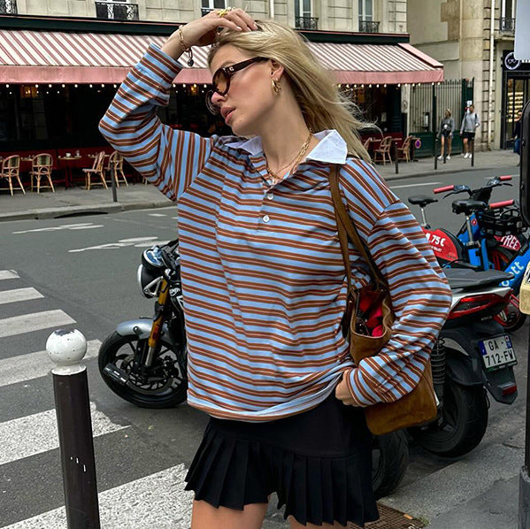 Polo Sweater gestreift