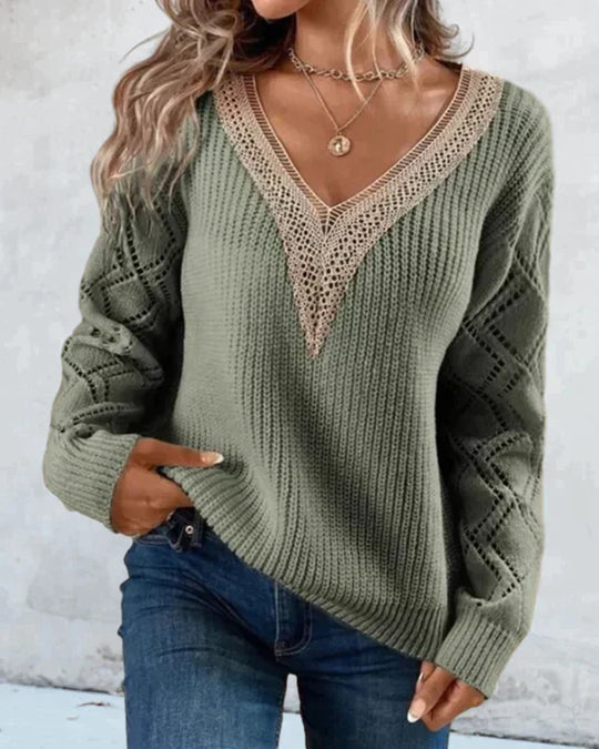 Pullover mit V Ausschnitt