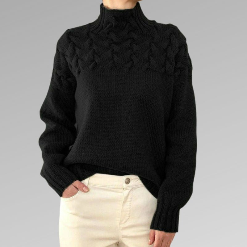 Rollkragenpullover mit Muster