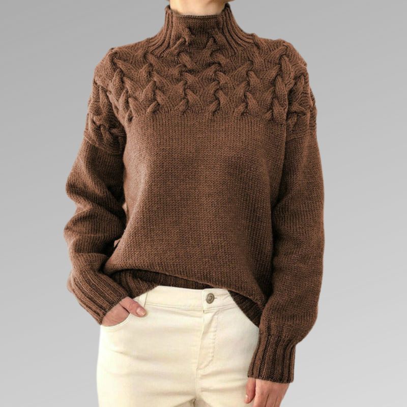 Rollkragenpullover mit Muster