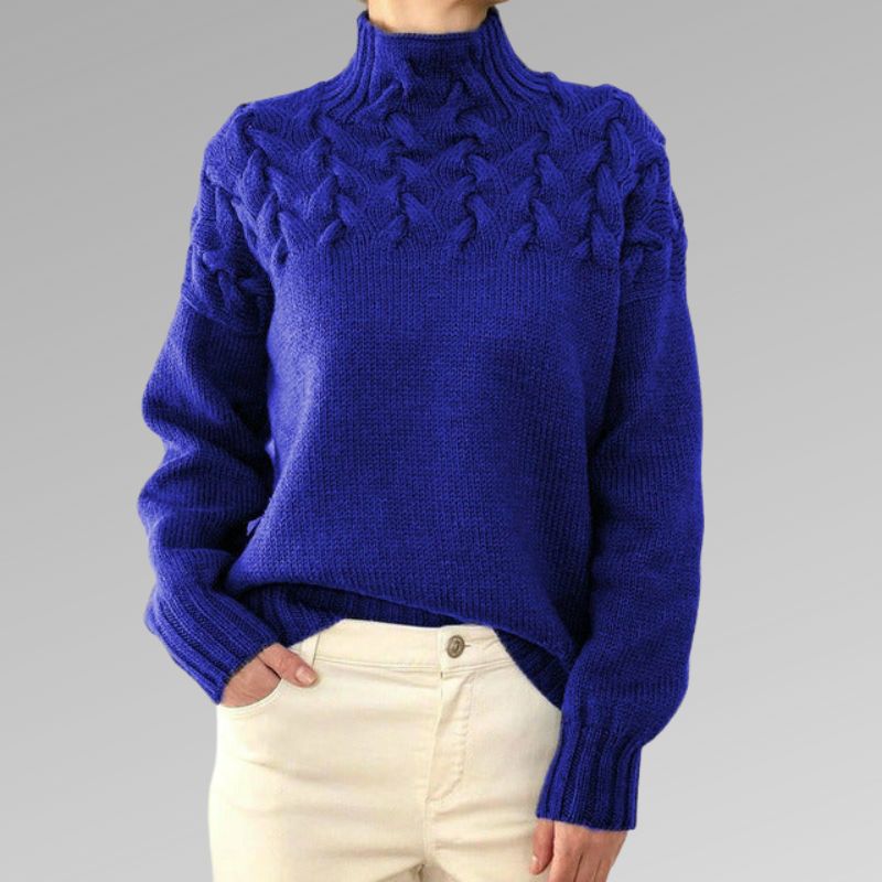 Rollkragenpullover mit Muster