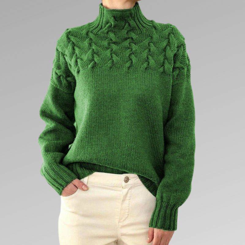 Rollkragenpullover mit Muster