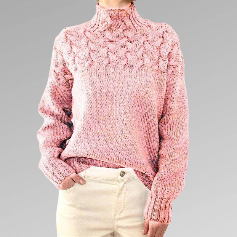 Rollkragenpullover mit Muster