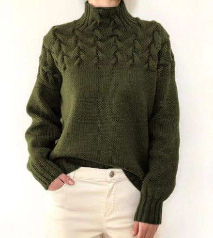 Rollkragenpullover mit Muster
