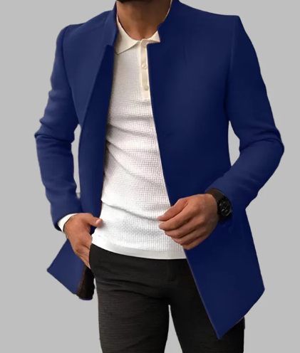 Herrenjacke – Reißverschluss,glattes Gewebe