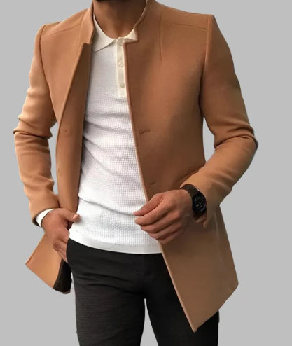 Herrenjacke – Reißverschluss,glattes Gewebe