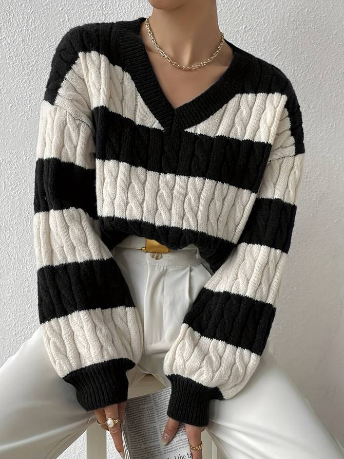 Stylischer Streifenpullover Coastal Vibes