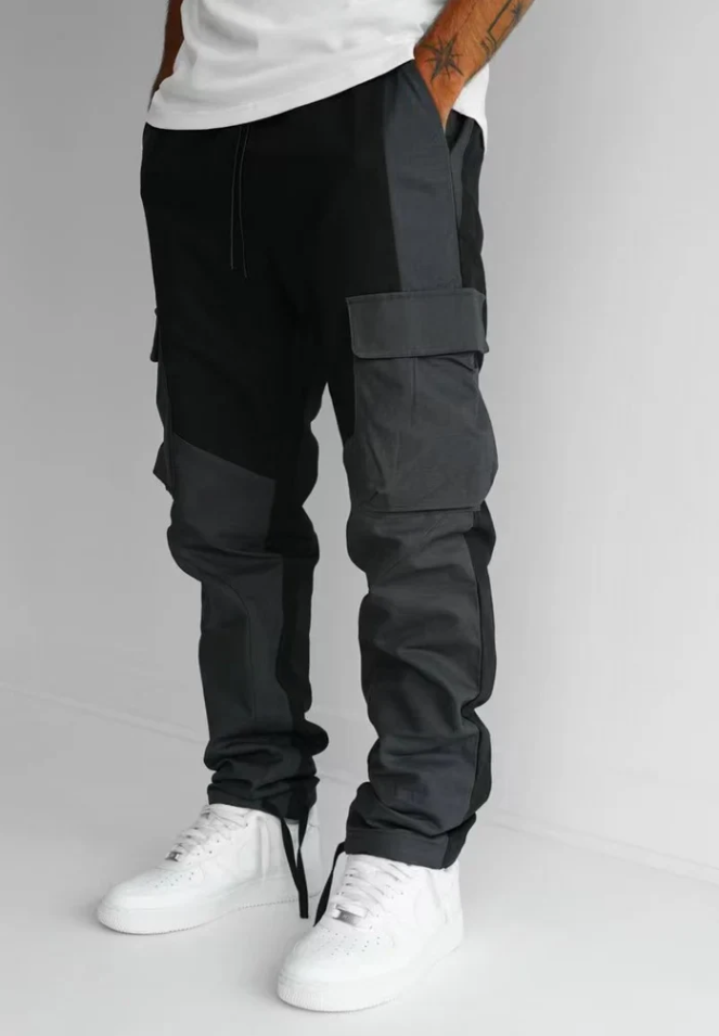 Zweifarbige Cargohose für Herren