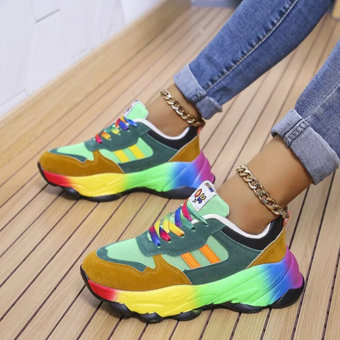 farbenfrohe, stylische Sneaker Damen