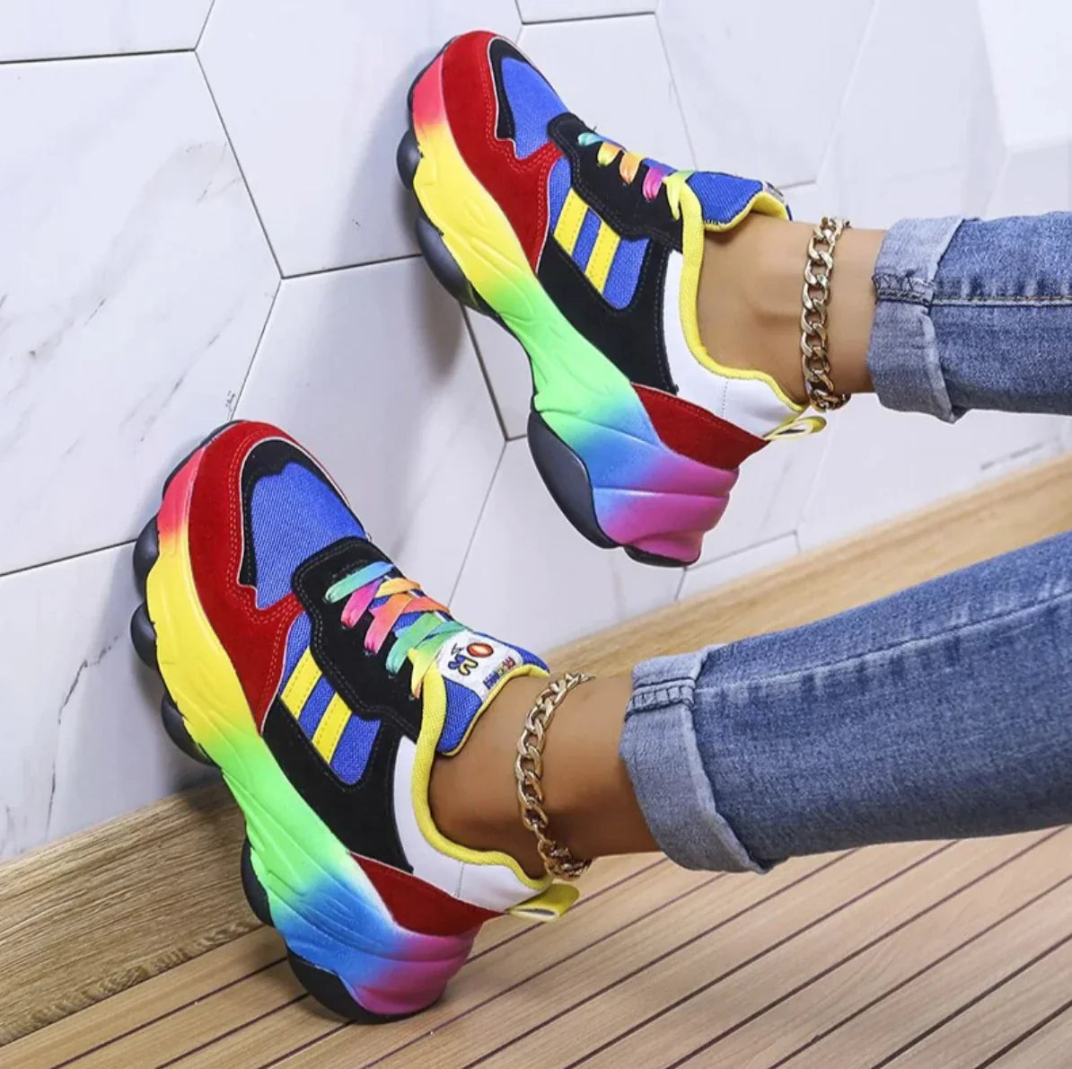 farbenfrohe, stylische Sneaker Damen