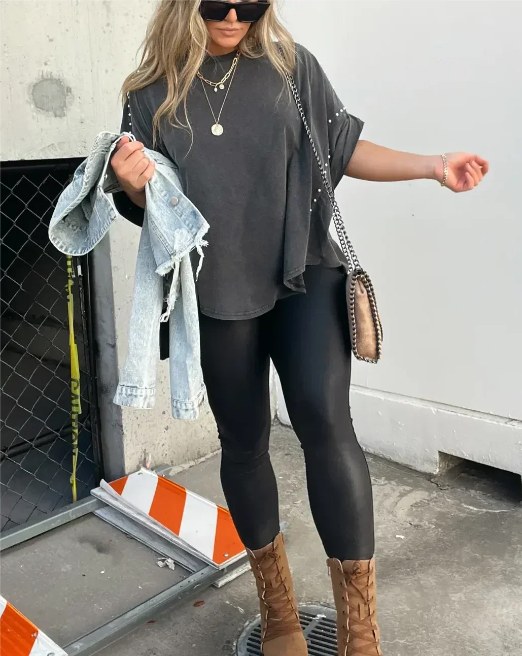 Damen-Hemd mit Oversize-Schnitt und Baumwollmischung