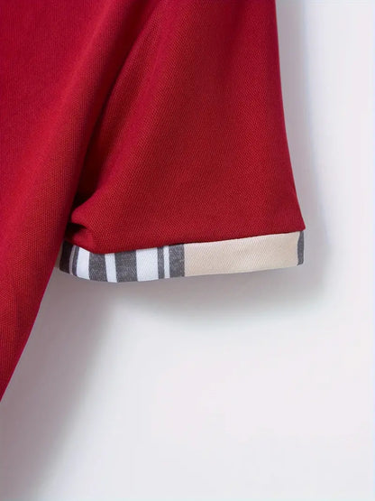 Herren-Hemd – Knopfverschluss – Materialmix – geeignet für Frühling und Sommer