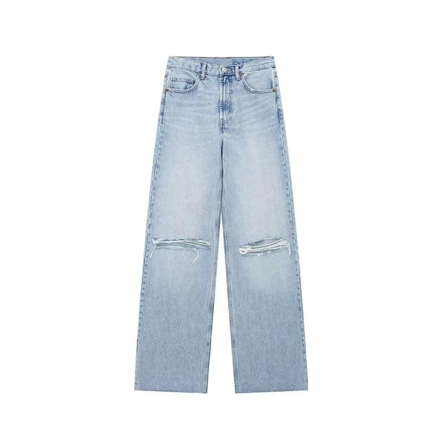 Zerissene Baggy Denimhose