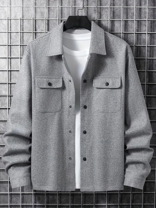 Übergangs- Hemdjacke mit Doppeltaschen