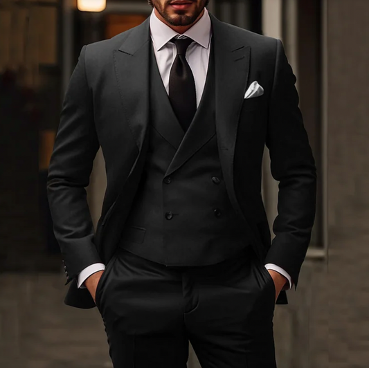 Anzug-Set mit Blazer, Weste und Hose
