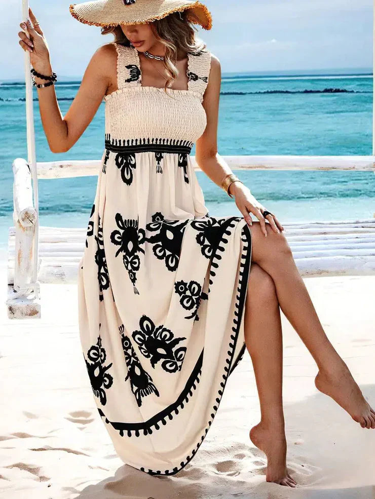 Damen-Maxikleid – Ärmellos, Trägerdesign