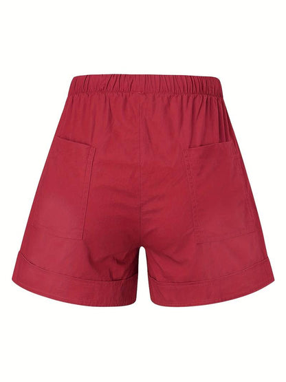Damen-Shorts mit elastischem Bund und Kordelzug