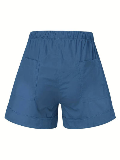 Damen-Shorts mit elastischem Bund und Kordelzug
