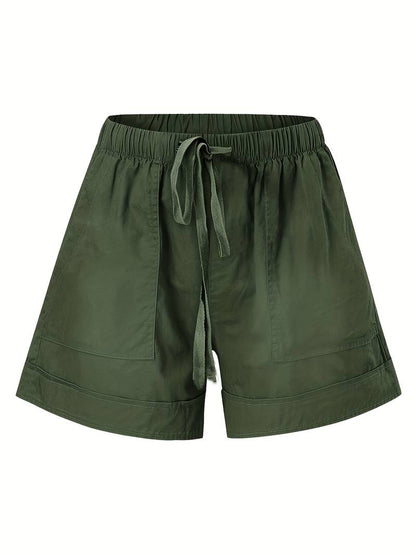 Damen-Shorts mit elastischem Bund und Kordelzug