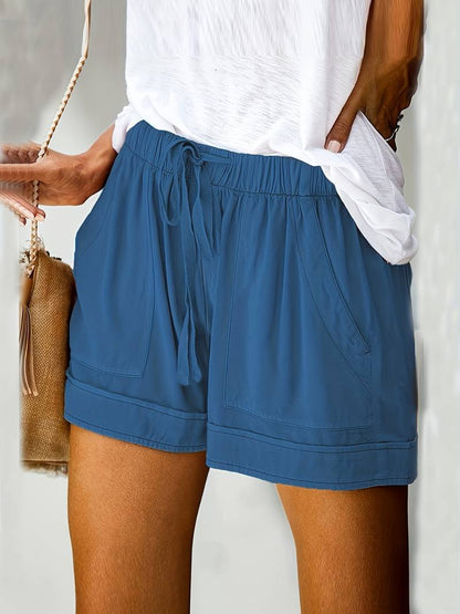 Damen-Shorts mit elastischem Bund und Kordelzug