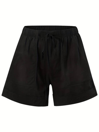 Damen-Shorts mit elastischem Bund und Kordelzug