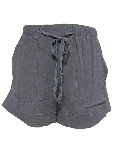 Damen-Shorts mit elastischem Bund und Kordelzug
