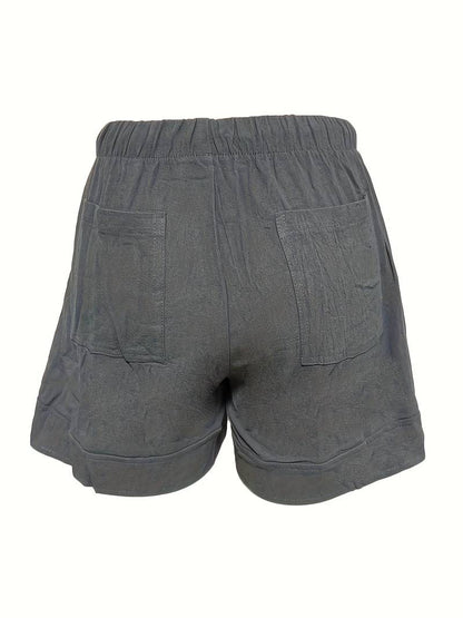 Damen-Shorts mit elastischem Bund und Kordelzug