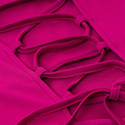 Damen elegantes Midi-Schwingkleid