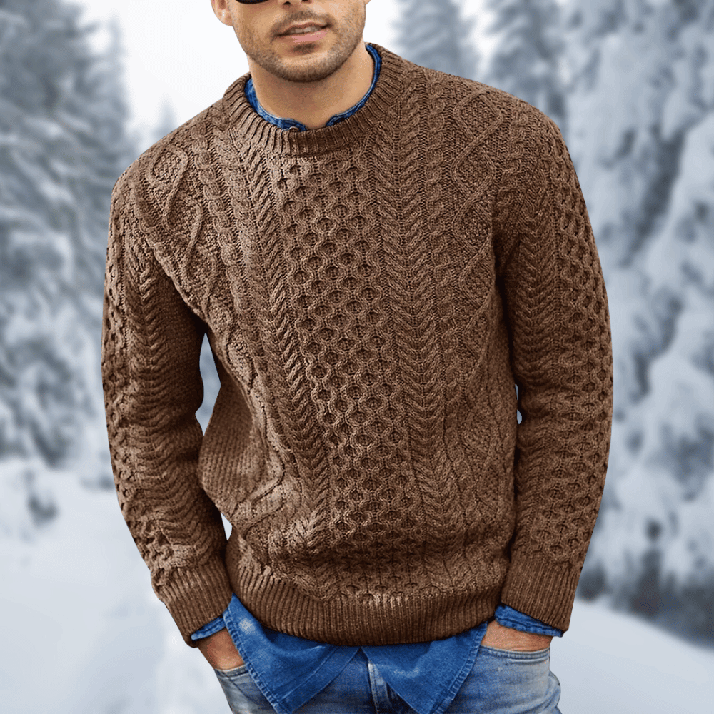 Kuscheliger langärmeliger Strickpullover