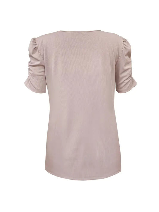 Einfarbiges,T-shirt mit V-Ausschnitt