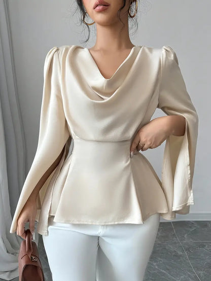 Elegante stilvolle Satinbluse