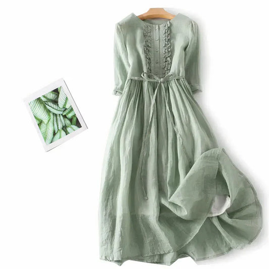 Elegantes Leinenkleid Damen