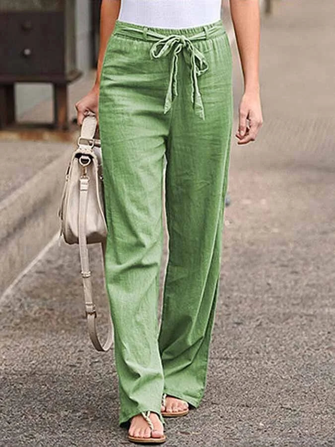Frühjahr Leinenhose für Damen