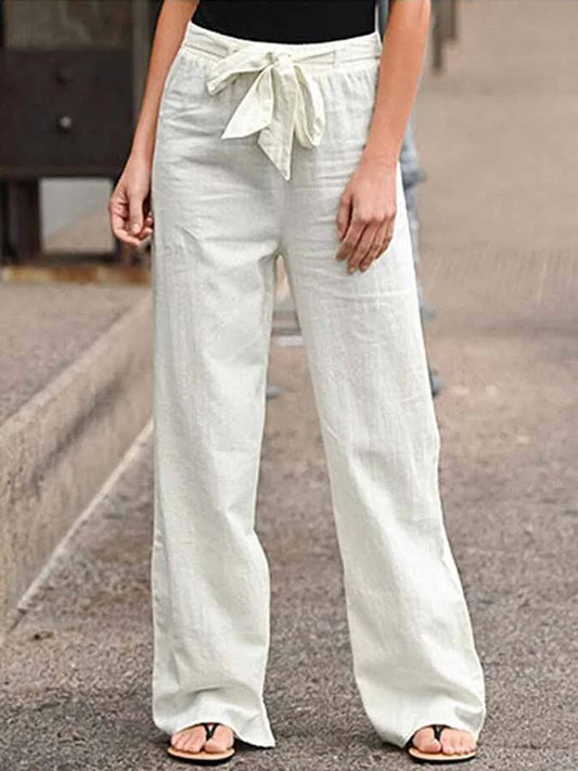 Frühjahr Leinenhose für Damen