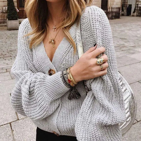 Gemütliche Strickjacke mit modernem Design