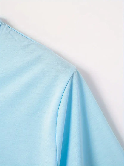 Herren T-Shirt mit V-Ausschnitt aus Baumwollmischung