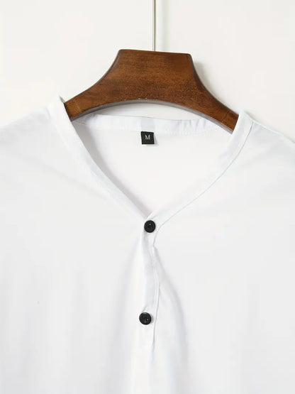 Herren T-Shirt mit V-Ausschnitt aus Baumwollmischung