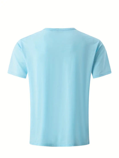 Herren T-Shirt mit V-Ausschnitt aus Baumwollmischung