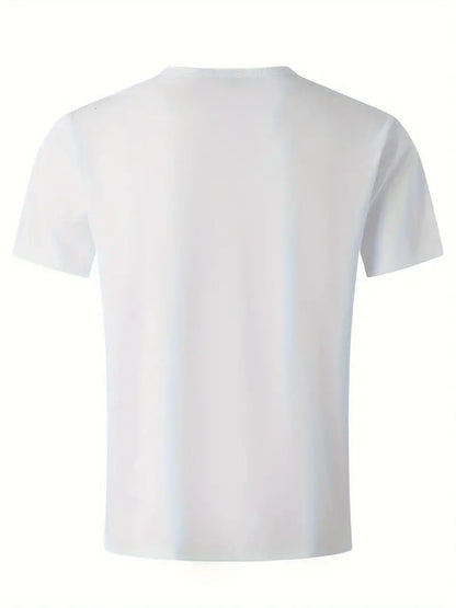 Herren T-Shirt mit V-Ausschnitt aus Baumwollmischung