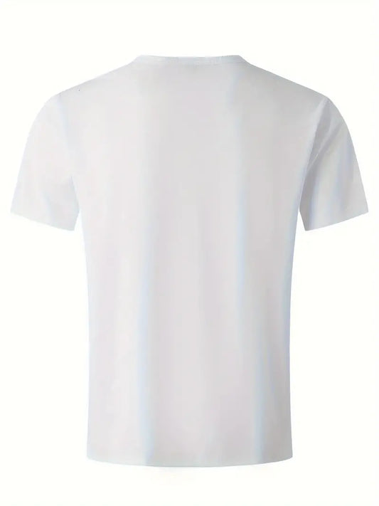 Herren T-Shirt mit V-Ausschnitt aus Baumwollmischung